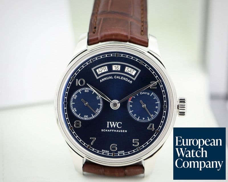 Image of IWC Portuguese Annual Calendar SS Blue Dial