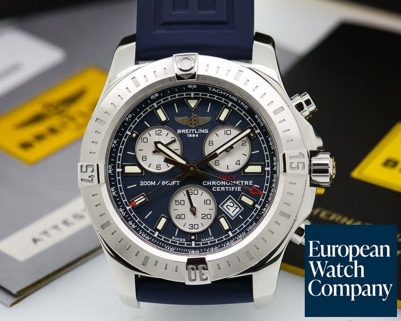 Image of Breitling Colt Chronograph Quartz Blue Dial SS / Rubber