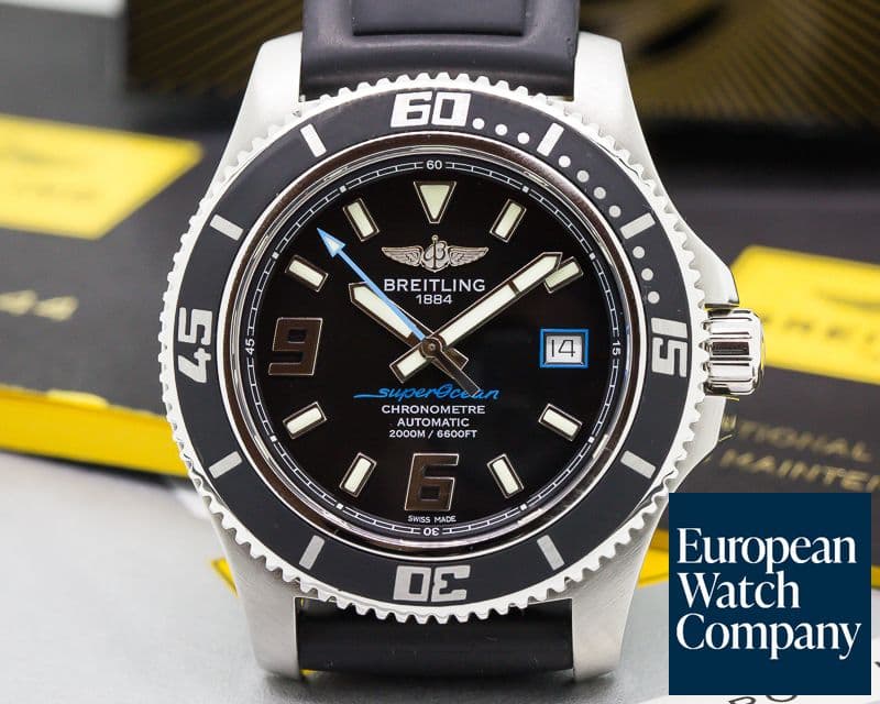 Image of Breitling SuperOcean 44 SS / Rubber Black Dial 