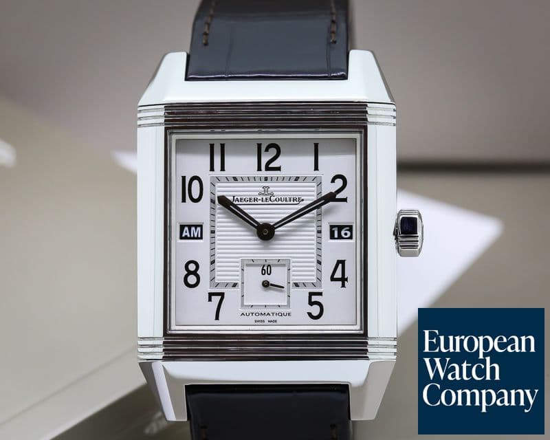 Image of Jaeger LeCoultre Reverso Squadra Hometime SS / Alligator
