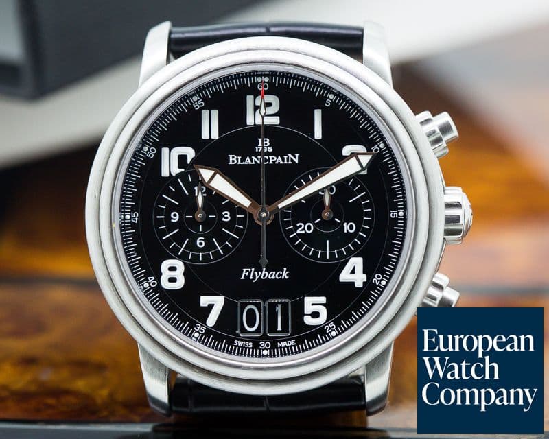 Image of Blancpain Flyback Chronograph Big Date SS Black Dial
