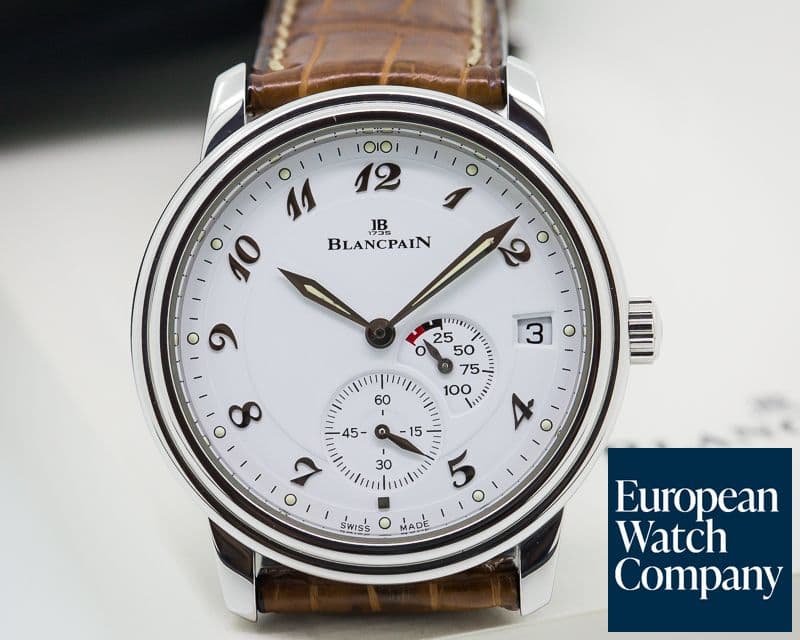 Image of Blancpain Villeret Ultra Slim Power Reserve SS White Dial