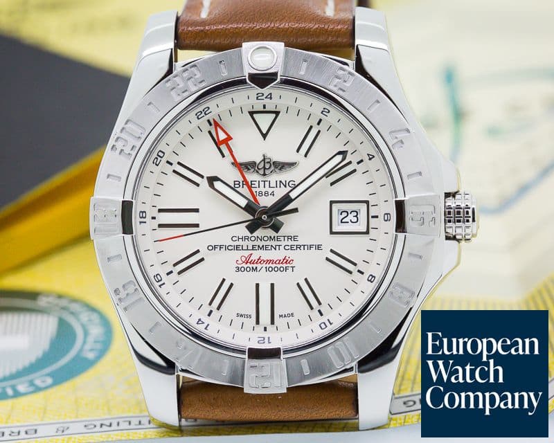 Image of Breitling Avenger II GMT Cream Dial SS / Leather