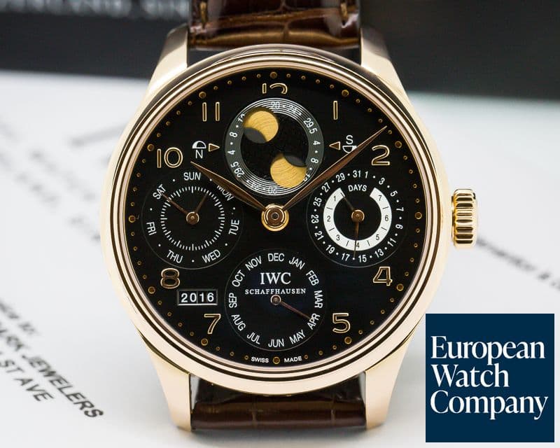 Image of IWC Portuguese Perpetual Calendar Double Moon 18K Rose Gold