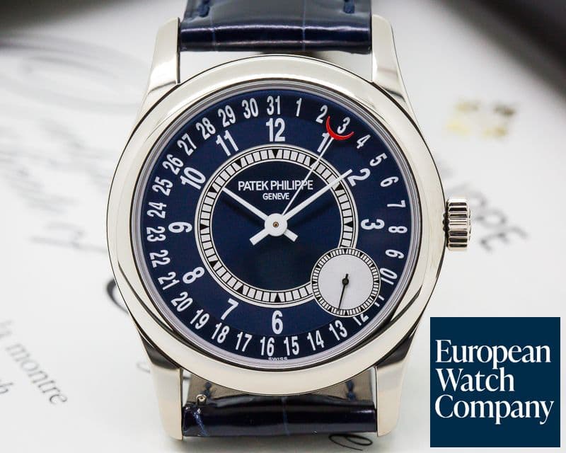 Image of Patek Philippe Calatrava Blue Dial 18K White Gold / Deployant