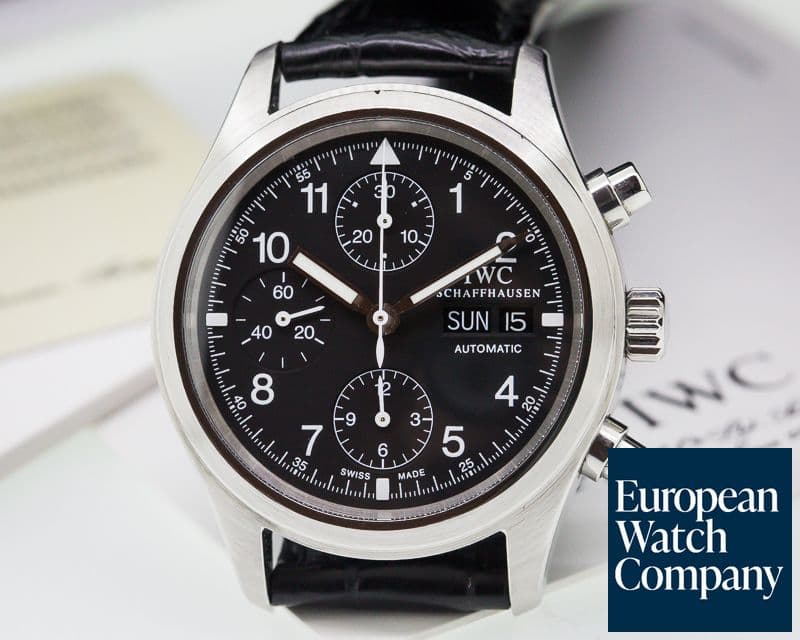 Image of IWC Pilot Chronograph SS Black Dial