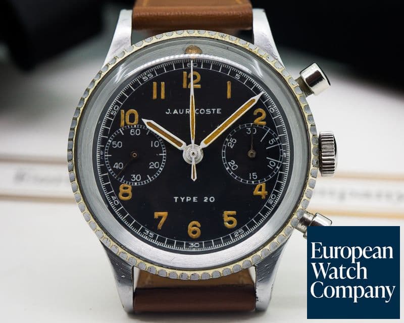 Image of J. Auricoste Vintage Type XX French Air Force Flyback Chronograph