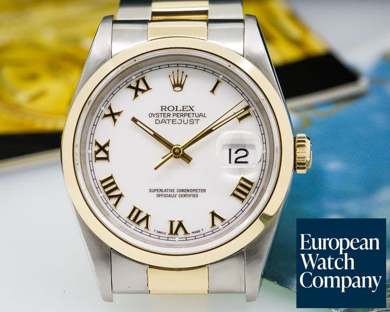 Image of Rolex Datejust White Roman Dial 18K / SS