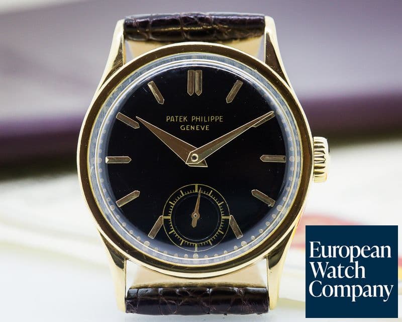 Image of Patek Philippe Calatrava 96 18K Yellow Gold / Black Dial RARE 