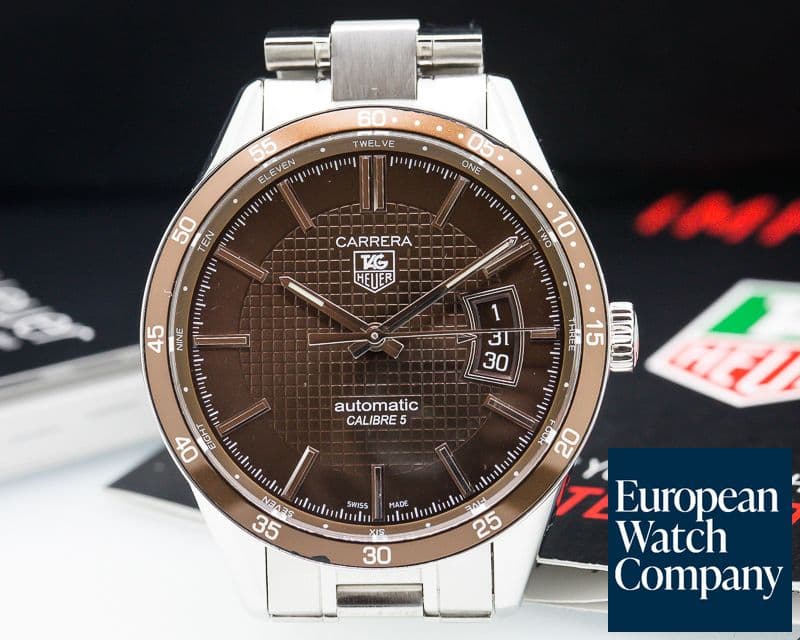 Image of TAG Heuer Carrera Caliber 5 SS / SS Brown Dial 