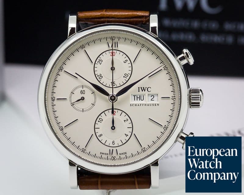 Image of IWC Portofino Chronograph SS Silver Dial 