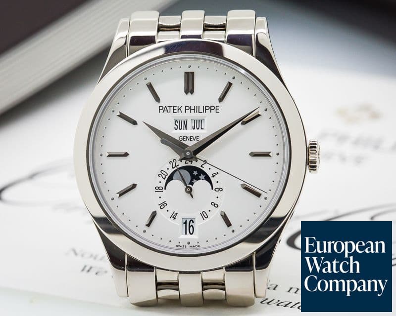 Image of Patek Philippe Annual Calendar Silver Dial 18K White Gold / Bracelet
