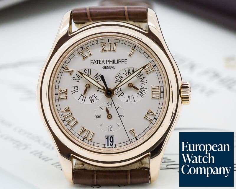 Image of Patek Philippe Annual Calendar 18K Rose Gold Silver Dial 