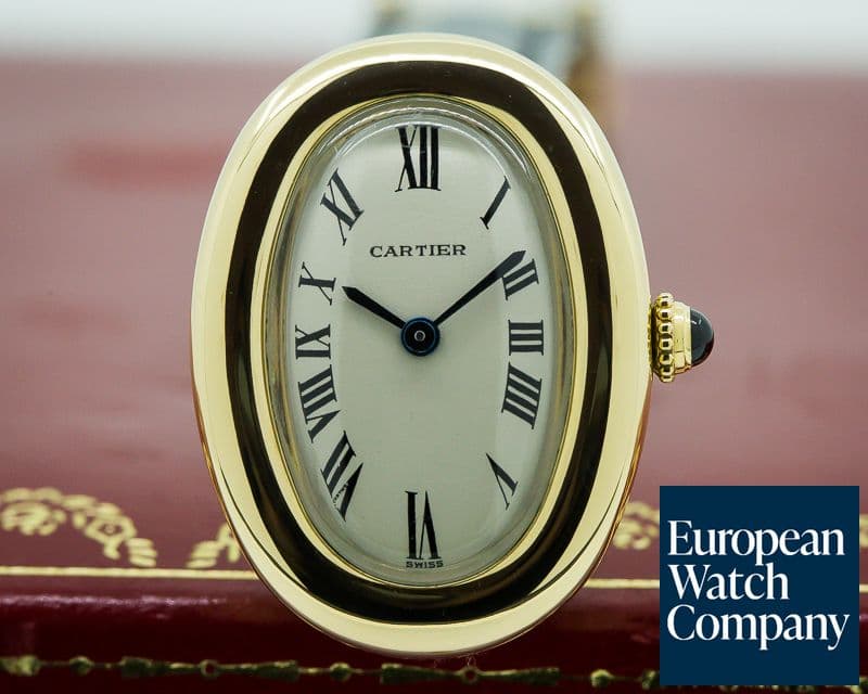 Image of Cartier Baignoire Ladies 18K YG / Leather