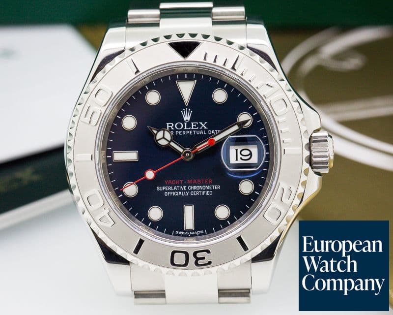 Image of Rolex Yacht Master SS Blue Dial / Platinum Bezel