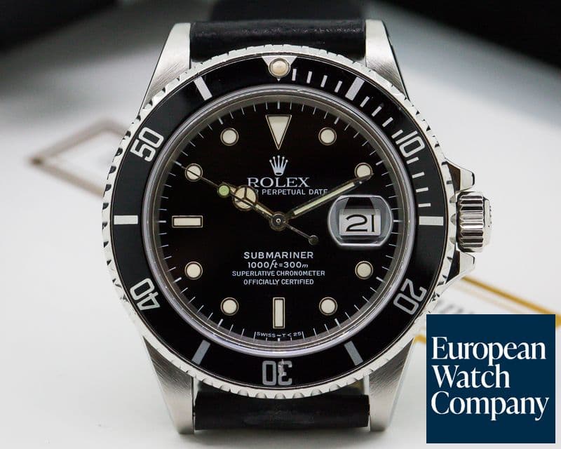 Image of Rolex Submariner "Transitional" SS Black Dial