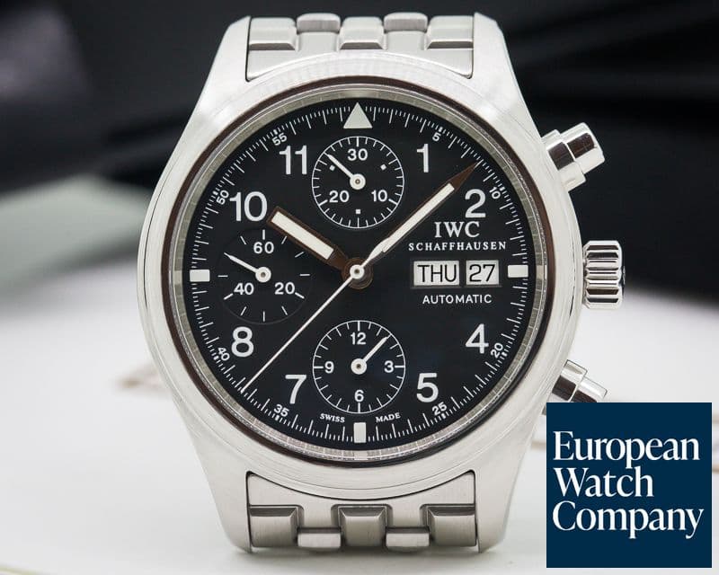 Image of IWC Pilot Chronograph Black Dial SS / SS