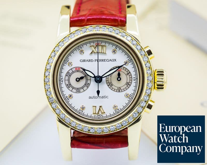 Image of Girard Perregaux Lady Chronograph with Diamond Bezel and Markers 18K Rose Gold