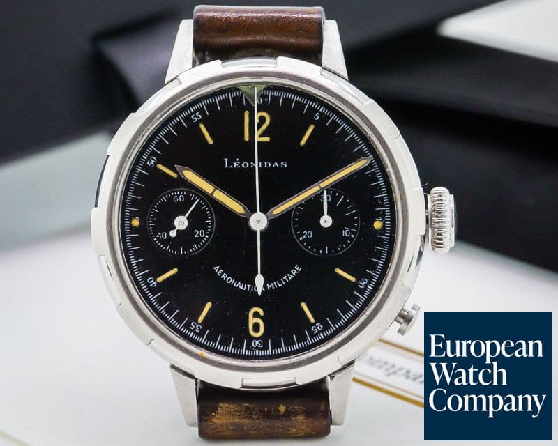 Image of Leonidas Vintage Italian Air Force Oversized Monopusher Chronograph 50mm