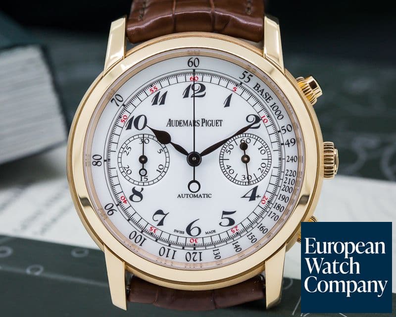Image of Audemars Piguet Jules Audemars Chronograph White Dial 18K Rose Gold 