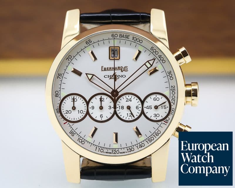 Image of Eberhard Chrono 4 White Dial Rose Gold 