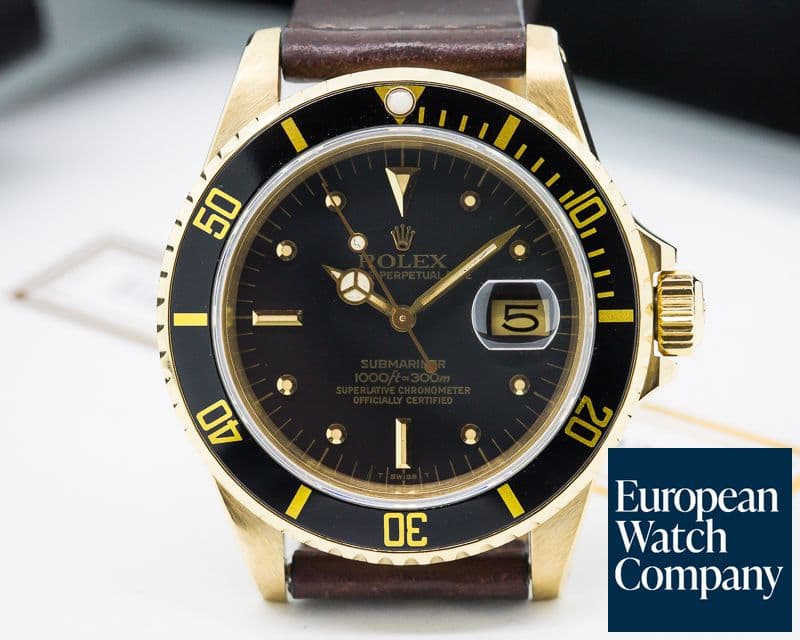 Image of Rolex Submariner Black Nipple Dial 18K Yellow Gold
