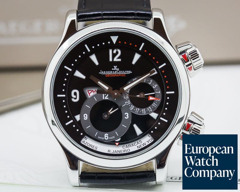 Image of Jaeger LeCoultre Master Compressor Geographic SS Black Dial
