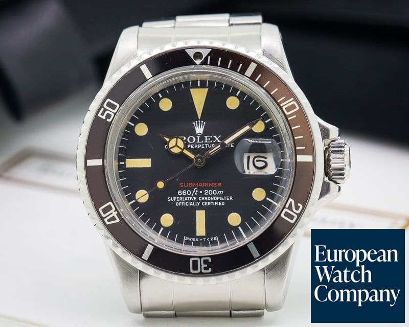 Image of Rolex Vintage RED Submariner MK V 1971 SS / SS