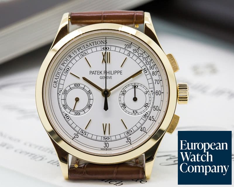 Image of Patek Philippe Chronograph 18K Yellow Gold / White Dial UNWORN