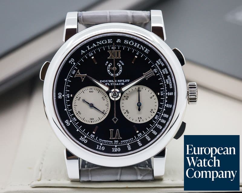 Image of A. Lange and Sohne Double Split Black Dial Platinum UNWORN