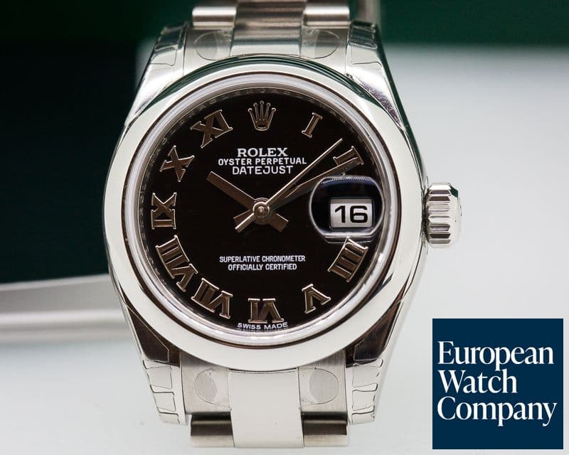 Image of Rolex Oyster Perpetual Ladies Datejust Black Roman Dial SS / SS UNWORN