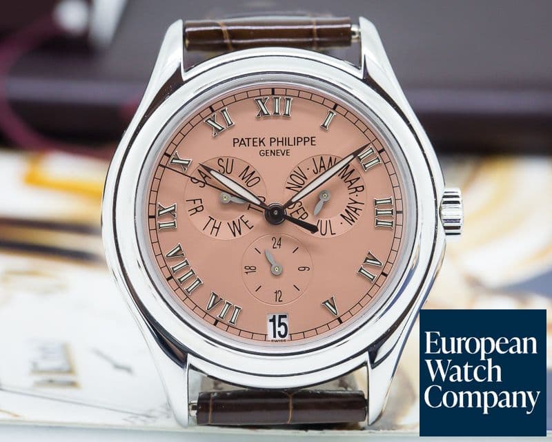 Image of Patek Philippe Annual Calendar 18K White Gold Rose Dial 