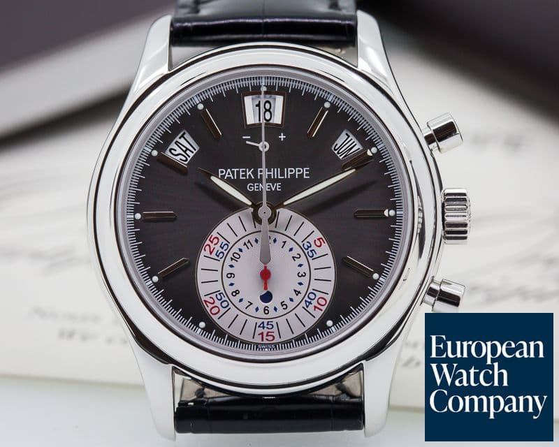 Image of Patek Philippe Annual Calendar Chronograph Platinum Grey Dial 


