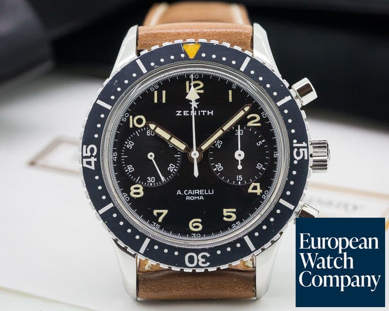 Image of Zenith Vintage A. Cairelli Italian Air Force (A.M.I) Chronograph SS