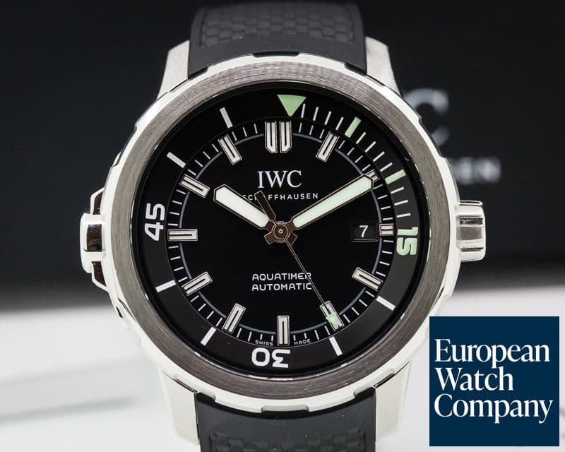 Image of IWC Aquatimer Automatic Black Dial SS / rubber strap