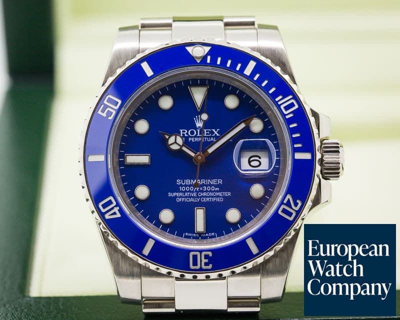 Image of Rolex Submariner 18K White Gold Blue Dial