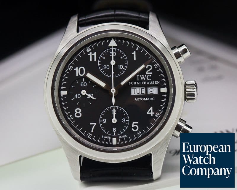 Image of IWC Pilot Chronograph SS Black Dial