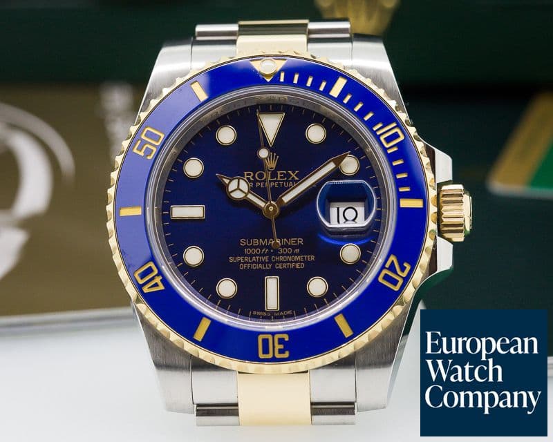 Image of Rolex Submariner Ceramic Blue Dial 18K / SS 