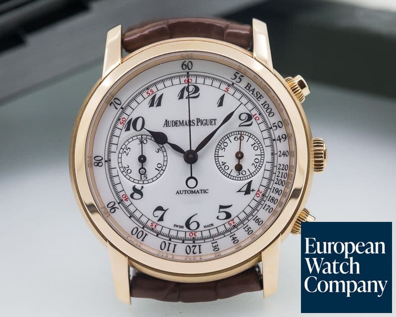 Image of Audemars Piguet Jules Audemars Chronograph White Dial 18K Rose Gold 