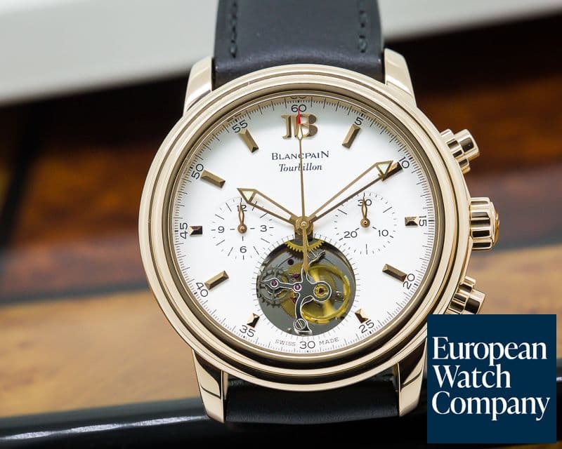 Image of Blancpain Leman Tourbillon Chronograph 18K Rose Gold