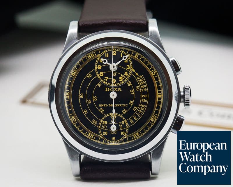 Image of Doxa Vintage Regulator Chronograph Gilt Dial SS