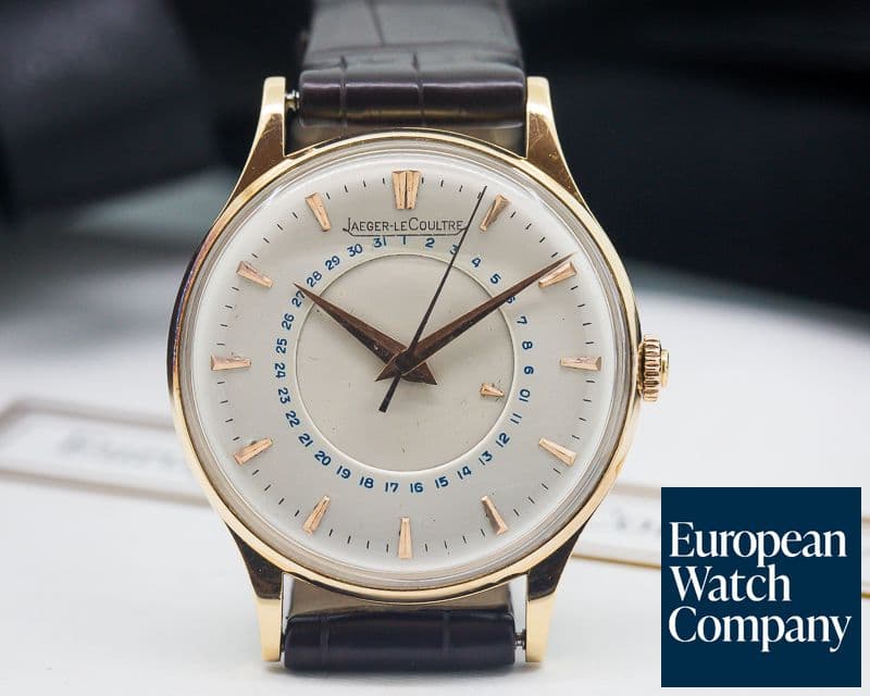 Image of Jaeger LeCoultre Vintage Round Case European Market Calendar Disk 14K Rose Gold