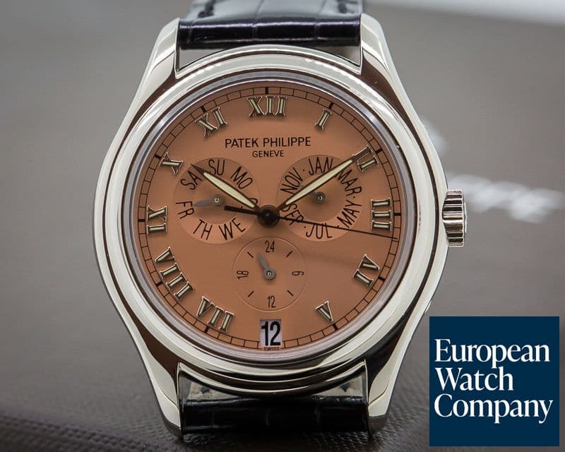 Image of Patek Philippe Annual Calendar 18K White Gold Rose Dial 