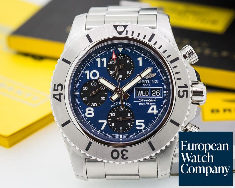 Image of Breitling SuperOcean Steelfish Chronograph SS/SS Blue Dial