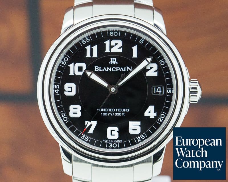 Image of Blancpain Leman Military Black Dial SS / SS