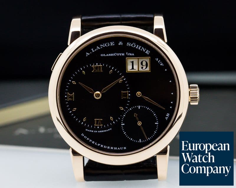 Image of A. Lange and Sohne Lange 1 18K Rose Gold Black Dial 