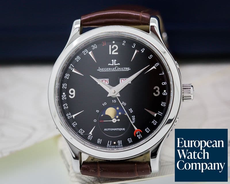 Image of Jaeger LeCoultre Master Moon SS Black Dial 