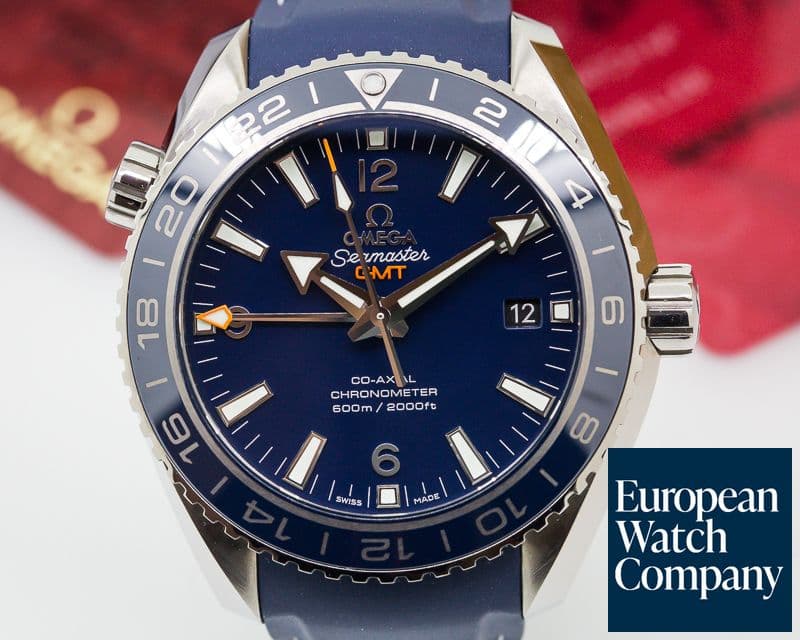 Image of Omega Seamaster Planet Ocean GMT 600M Co-Axial Blue Dial Ti