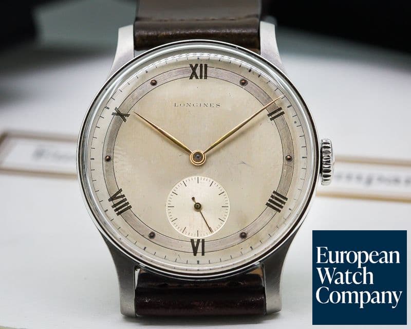 Image of Longines Vintage Calatrava Sector Dial Circa 1942 SS