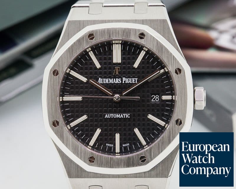 Image of Audemars Piguet Royal Oak Black Dial SS / SS 